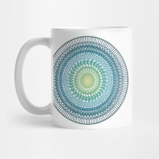 Mandala design with ocean colors Mug